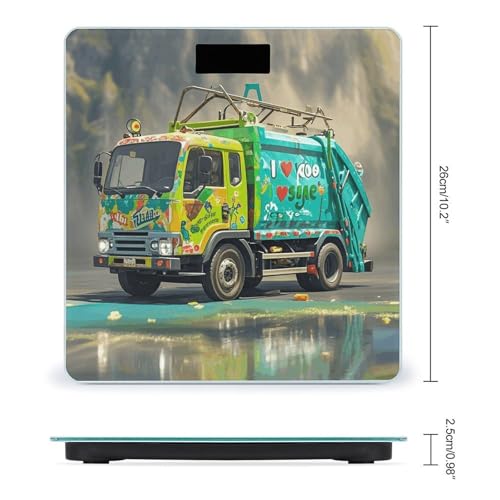 Báscula digital para baño I Love Garbage Trucks miniatura 2