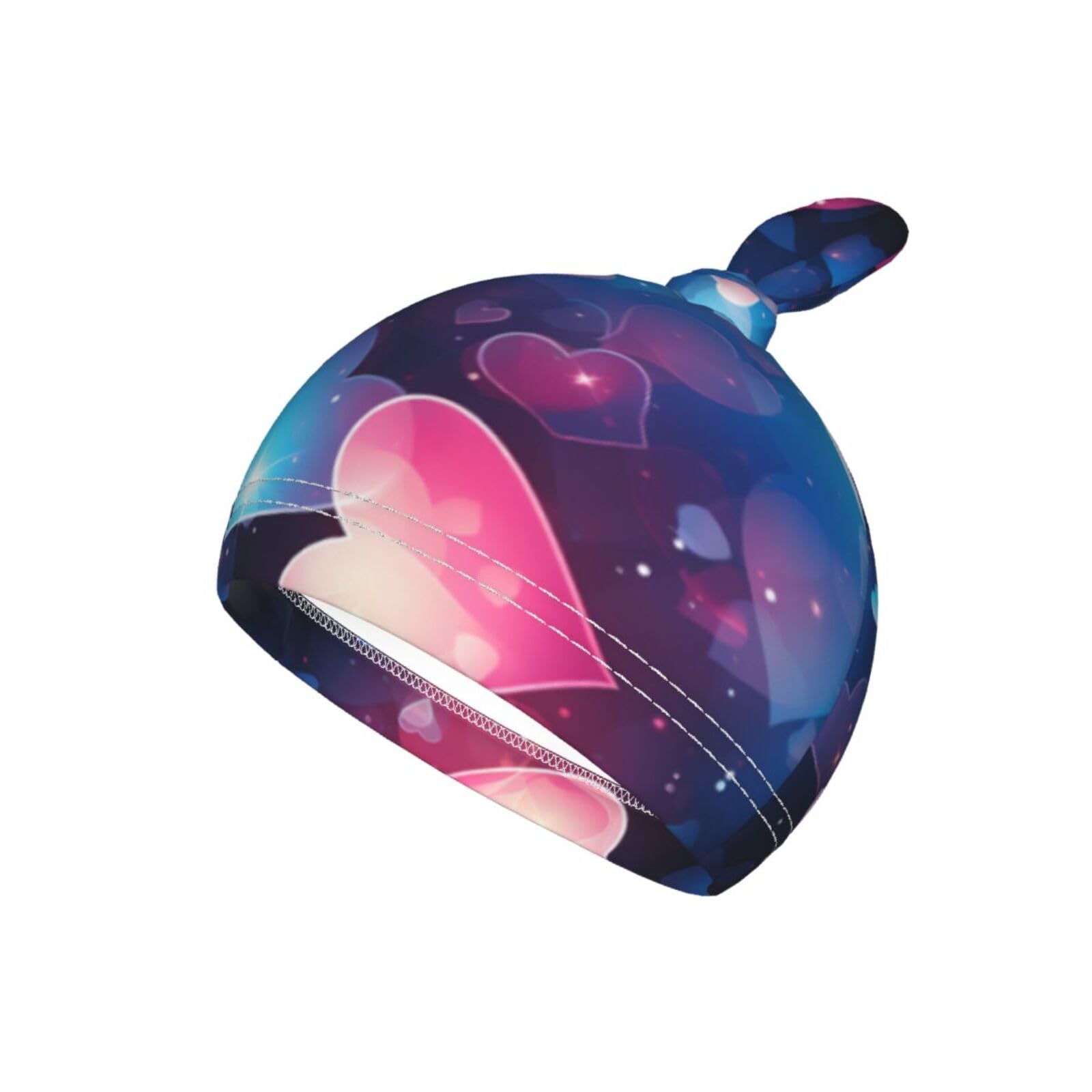 3D Hearts zestaw koców i kapeluszy dla noworodków, przytulna chusta dla niemowląt, malucha, komfort, 29 x 53 cm