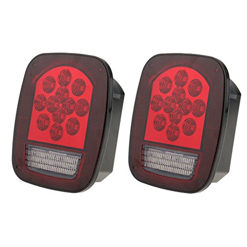 kokiya Luces De La Cola Del Barco Del Camión Del Remolque Del Revés Del Par De La Luz De La Parada De Los Pares Del Rojo/Del Blanco