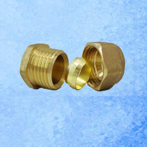 15mm Compression Fitting End Cap for 15mm Outer Diameter Copper Pipe