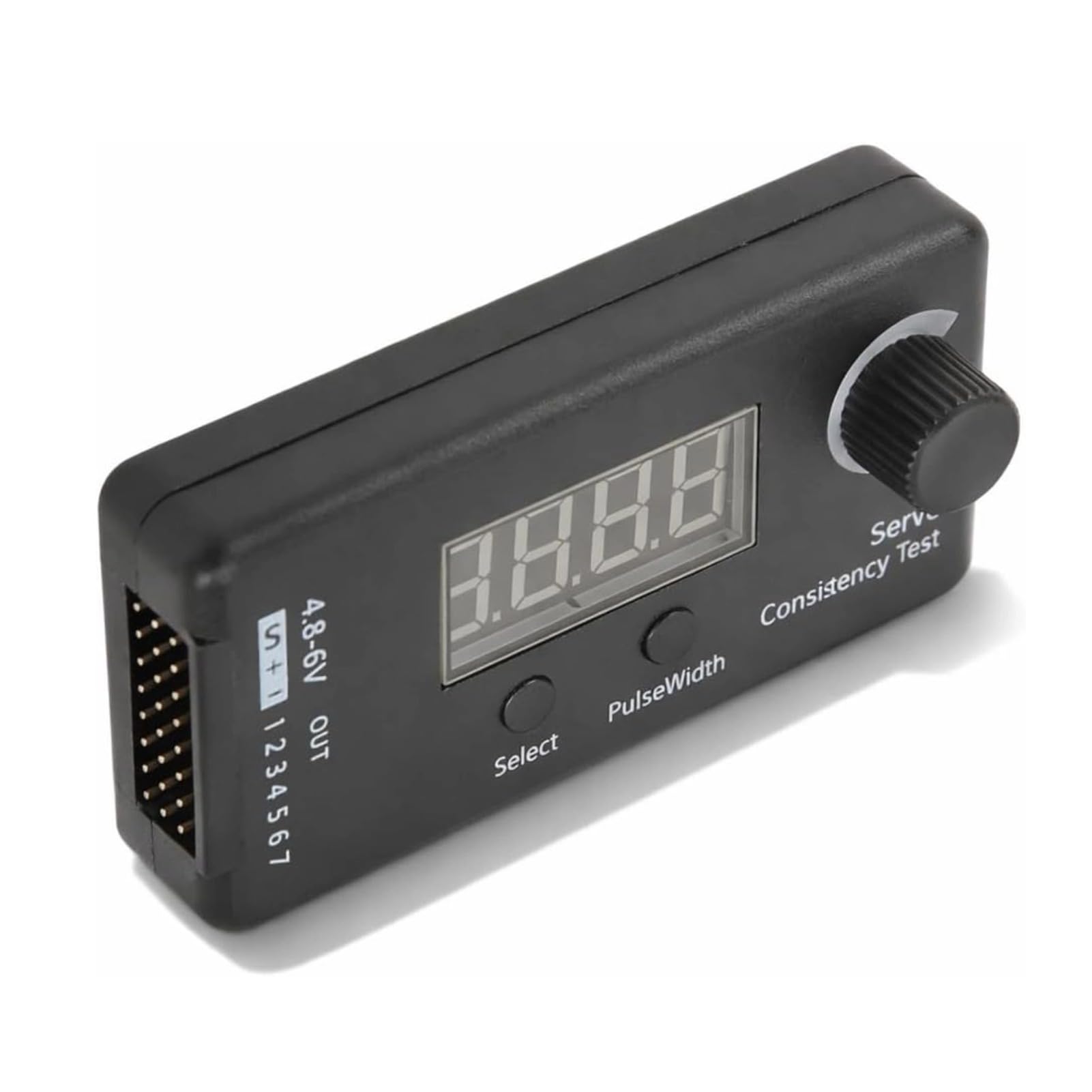 Testeur de Servo Numérique, Testeur de Servo Numérique 3 Modes Testeur de Cohérence de Servo en Plastique Noir de Haute Précision pour Hélicoptère RC DC 4.8-6V