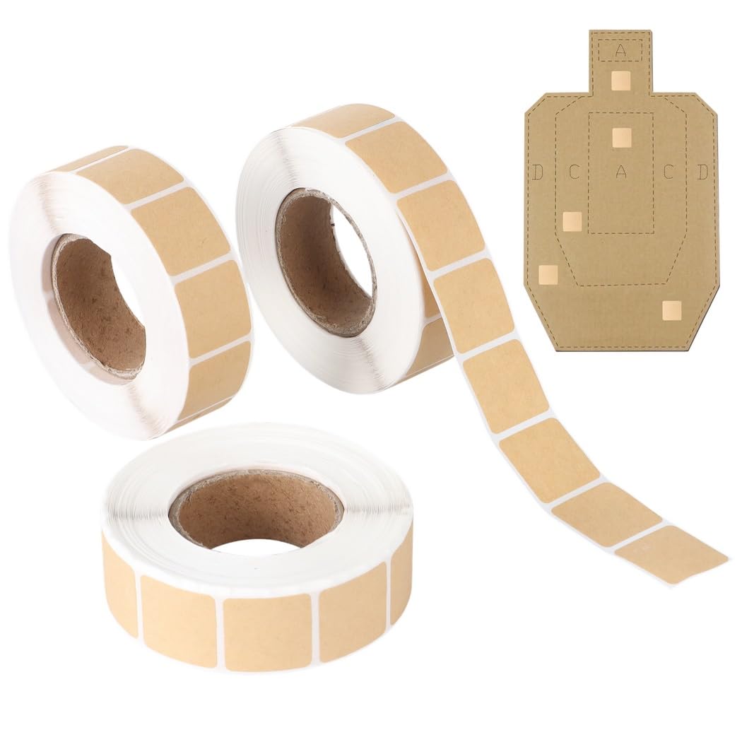 3000 adesivi per bersaglio, 3 rotoli di toppe autoadesive, targhette da 2,3 cm per allenamento di tiro al piano di tiro, 1000 per rotolo, per una rapida riparazione dei bersagli