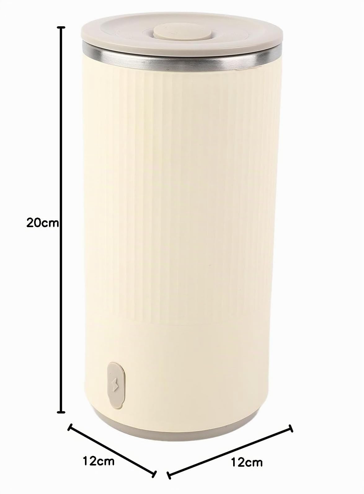 Hervidor eléctrico inalámbrico de acero inoxidable 400 ml para coche y viajes, con agitador giratorio recargable para leche, té, café, agua caliente