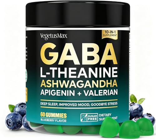 GABA L-Theanine Calm Gummies – Sugar-Free Blueberry Flavor