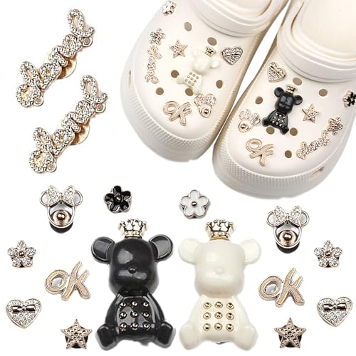 Lot De 2 Breloques De Lacets En Strass Pour Baskets - Clips Décoratifs Or Et Argent Pour Femmes
