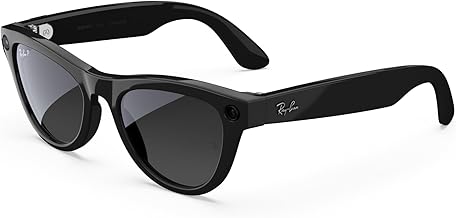 Ray-Ban Meta (Gen 2), Skyler, Shiny Black | Smart AI Glasses for Men, Women — 2x Battery Life — 3K Ultra HD Resolution — 12 MP Ultra-Wide Camera, Audio, Video — Polarized Gradient Graphite Lenses