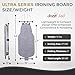 Dazzl 360° Dual-Sided Iron Board - Torso-Shaped Ironing Board Full Size with 8-Level Adjustable Height, Rotatable & Detachable Iron Holder, Garment Clips - HDPE Heat-Resistant Surface
