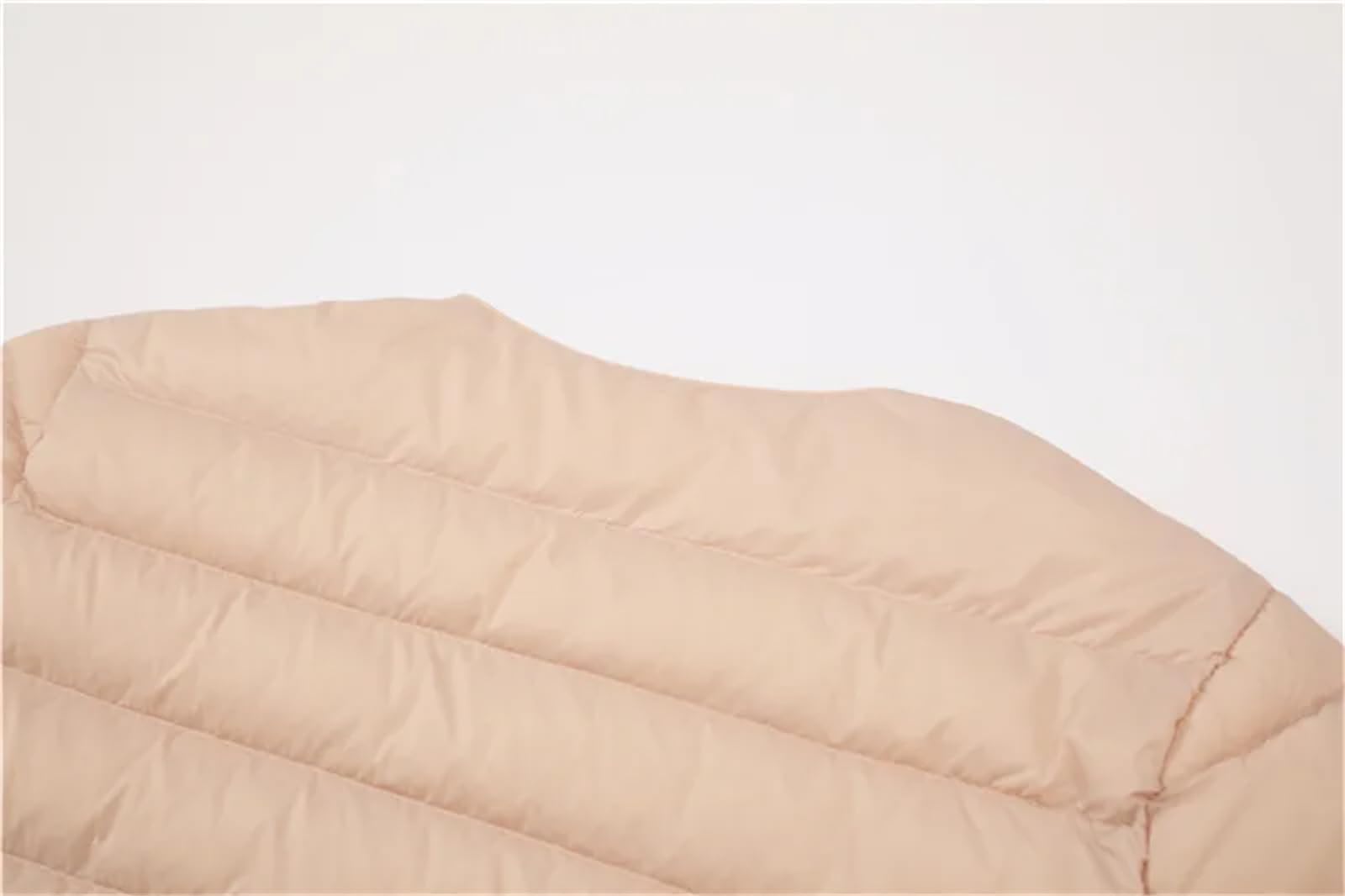Donna Liner O-Collo Variabile Scollo a V Mantenere Caldo Piumino Piumino Femminile Senza Colletto Trapuntato Cappotto Cachi, cachi, L