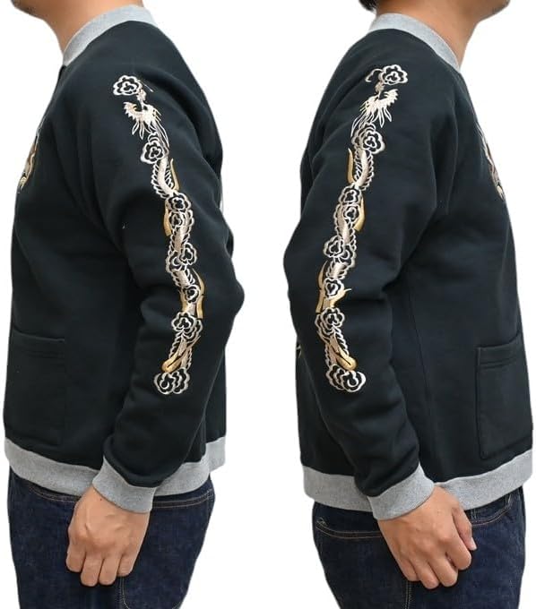 Tailor Toyo TT69474 スカ ジップ スウェット シャツ DRAGON × TIGER