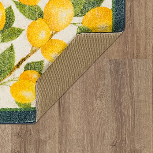 Mohawk Home Machine Washable Summer Kitchen Rug ,Lemon Grove Navy #TOP6
