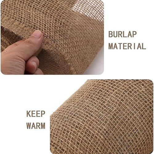 Copertura per piante, protezione dal gelo invernale, 10,2 x 102,4 cm, per cespugli, alberi e piante in vaso, telone per piante per la stagione fredda, involucro per alberi incluso