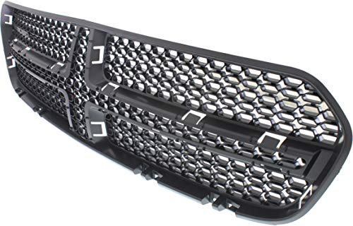 Evan-Fischer Grille Insert Compatible With 2014-2018 Dodge Durango Textured Black With Chrome Trim Code Mf5 #TOP1