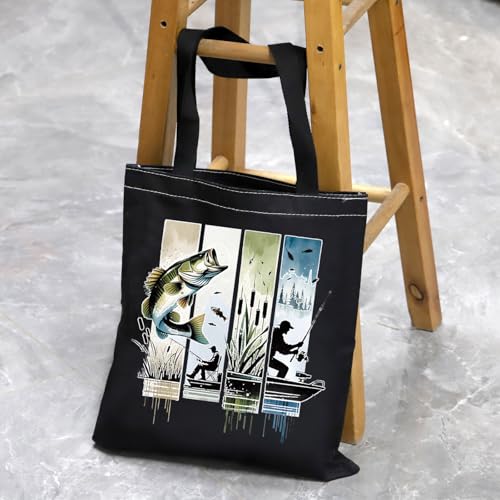 VAMSII Fishing Gifts for Men Fisherman Tote Bag Fishing Lover Gift Hunting Fishing Camping Bag Anglers Gifts3