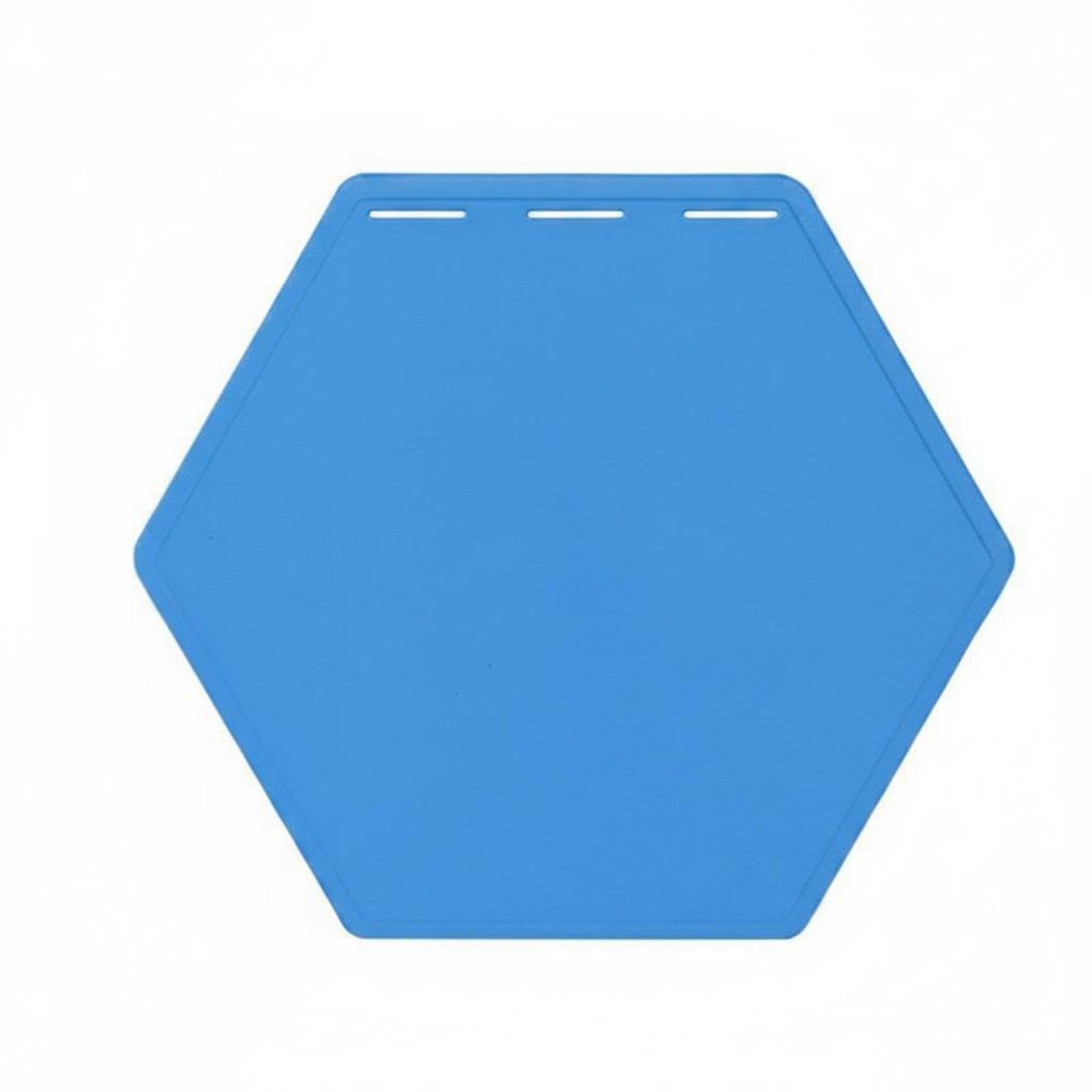 6 Pieces Hexagon Training Tile Anti-Slip Coordination Training Tile Indoor and Outdoor Use Footwork Training Mat for Athletes Blue-image-40