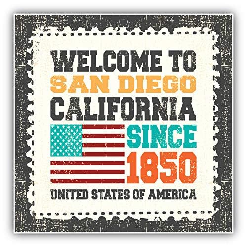 San Diego Grunge Travel Postage Stamp Round Metal 0.75" Lapel Pin Hat Shirt Pin Tie Tack Pinback3