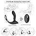 Heating Wireless Remote Male Prostate Massager 10 Frequencies Vibrator 3-in-1 with Penis Ring and Ball Loop, 2 Intense Motors Rechargeable Anal Sex Toys Waterproof G-Spot Butt Plug for Women Couples