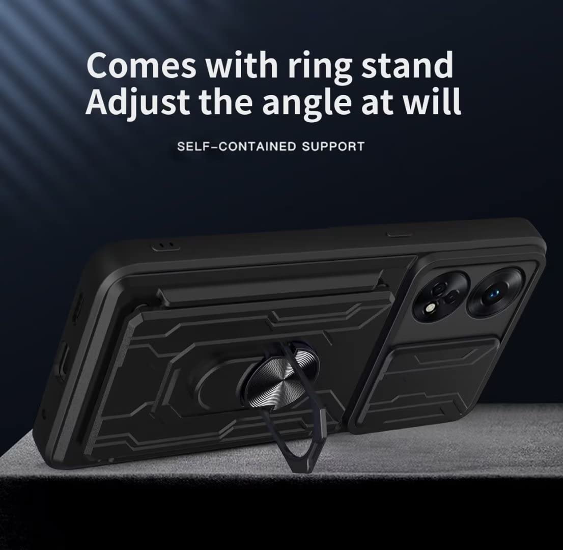 COMAKU Cover Armor per Oppo Reno 8T 4G (Reno8T), Custodia TPU+PC