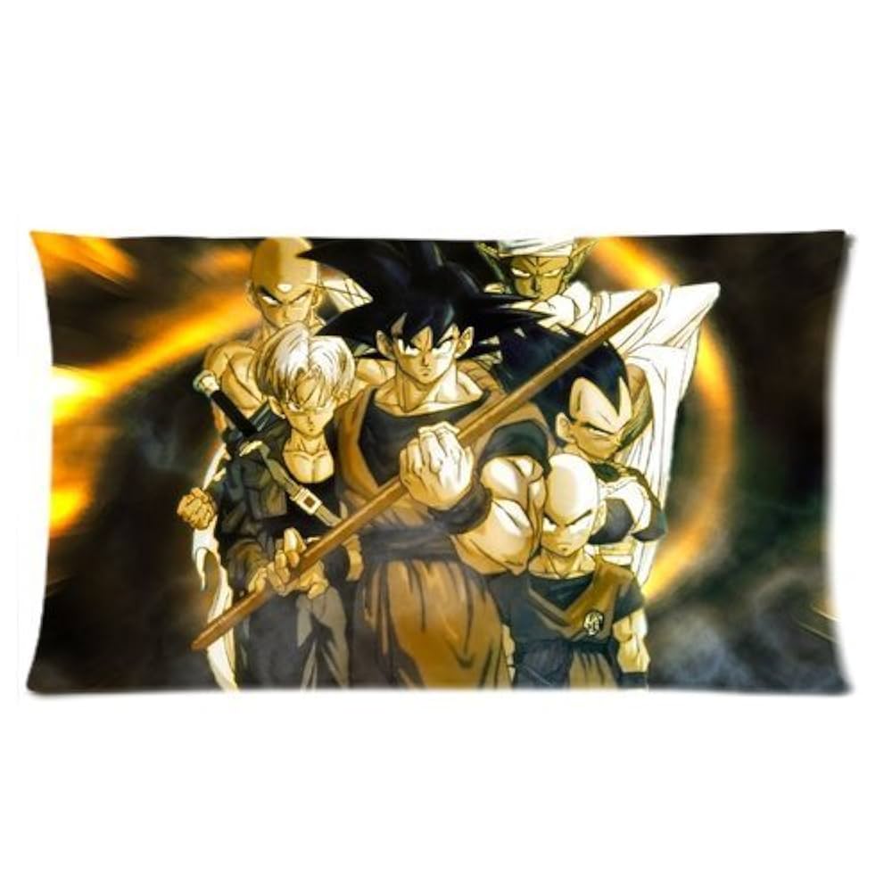 ドラゴンボールZのクッションカバー Amazon.com: Black COOL Dragonball Z Custom Zippered Pillow