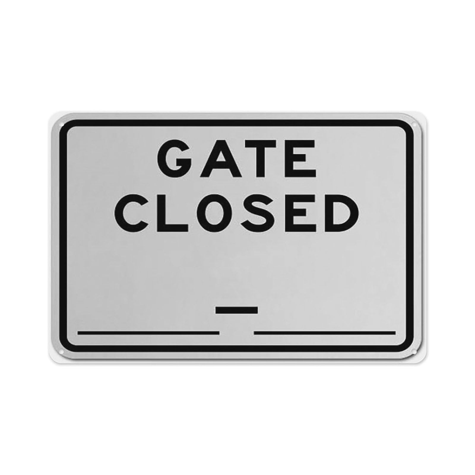 peiyeety Gate Closed Hours Sign Aluminum Tin Warning Signs For Home Outdoor Garden 8X12 Inches