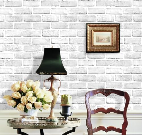 xupingjiti Selbstklebend Tapete Ziegel Wandpapier Vintage Steinoptik Wandaufkleber 44cmX1000cm Selbstklebende Folie für Küche Fensterbank – Ansicht 4