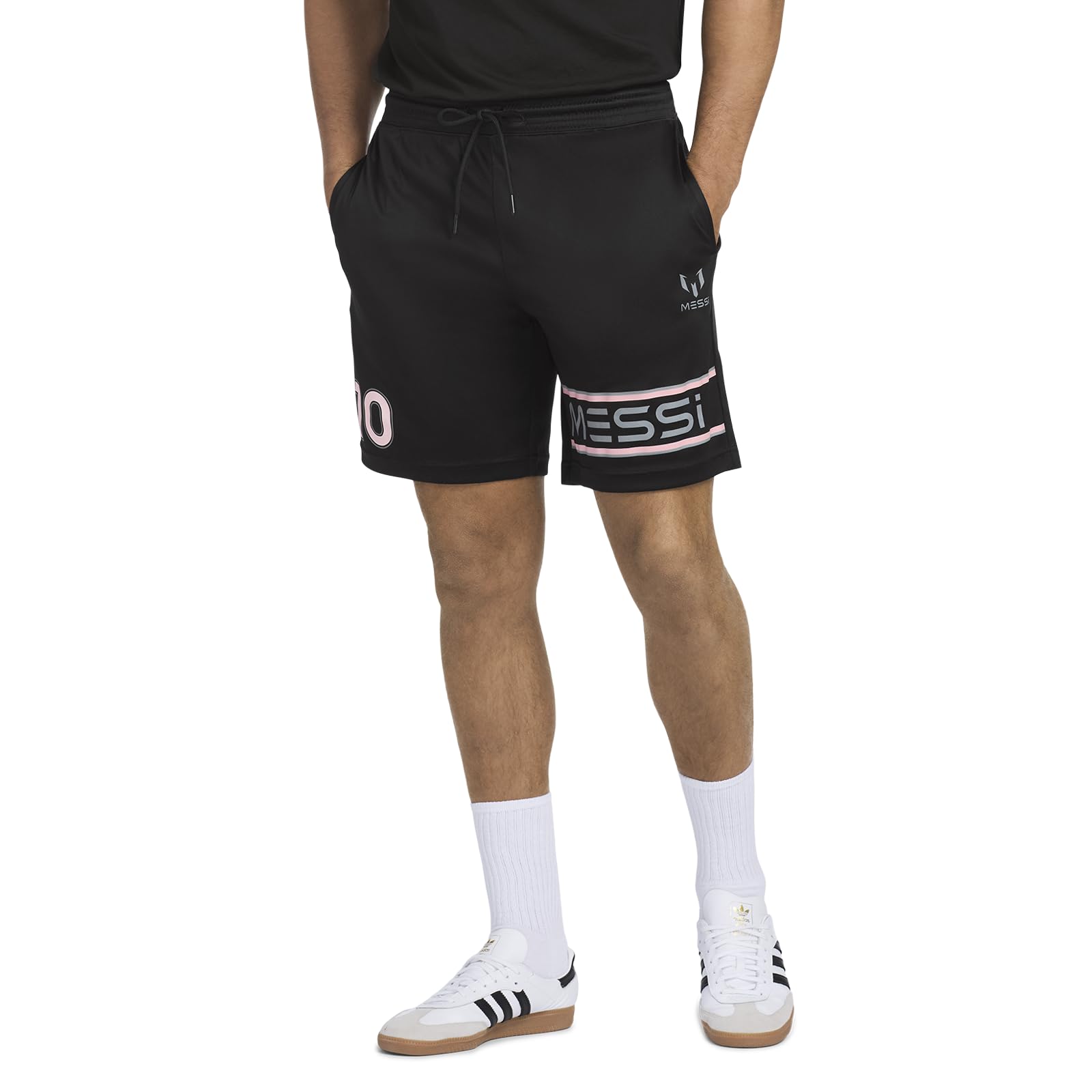Messi Mens Lifestyle Barz Shorts with Drawstring Comfortable Fit 100 Polyester