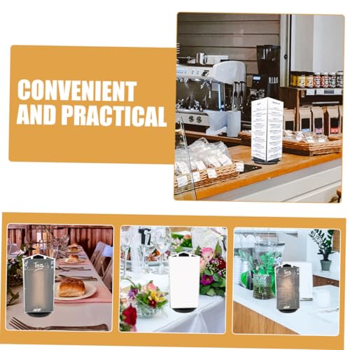 Support de menu acrylique rotatif multi-faces transparent pour comptoirs et bureaux - 2