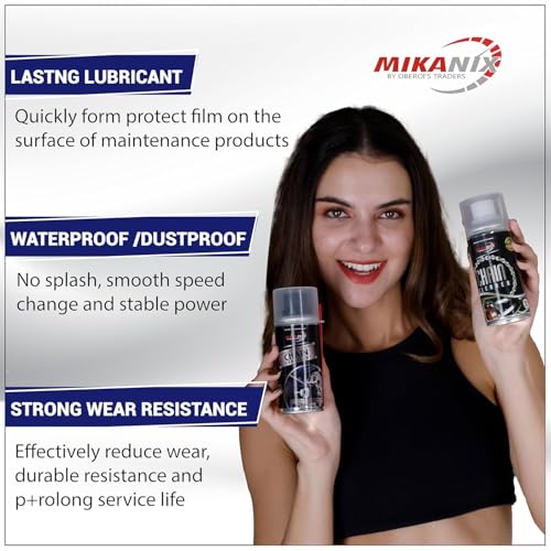 Image of MIKANIX Combo Of Chain Lubricant + Cleaner + Motocycle & Car Polish With Cleaning Brush Cleans Shines & Protects Your Bike Chain | Car Interior & Exterior Cleaning (550 ml) (Pack of 4)