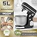 SUPERLEX Robot de Cocina 3 en 1 con 1300W y Bol de Acero Inoxidable de 5L Robot Multifuncional de Cocina con 8 Velocidades Amasadora y Batidora con Gancho de Amasar Imagen de SUPERLEX Robot de Cocina 3 en 1 con 1300W y Bol de Acero Inoxidable de 5L Robot Multifuncional de Cocina con 8 Velocidades Amasadora y Batidora con Gancho de Amasar