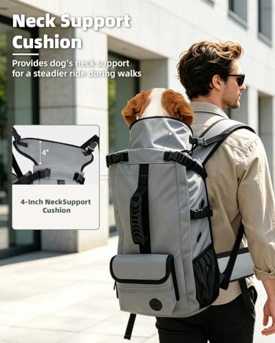 FOXFOCUS Breathable Dog Hiking Backpack