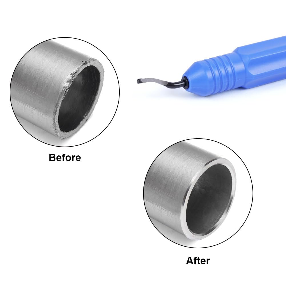 Flintronic Desbarbador Metal 10 pcs Herramienta Desbarbadora Cuchillas de Desbarbado 360° Giratorio Quita Rebabas para Acero Plástico Aluminio Cobre Impresora 3D