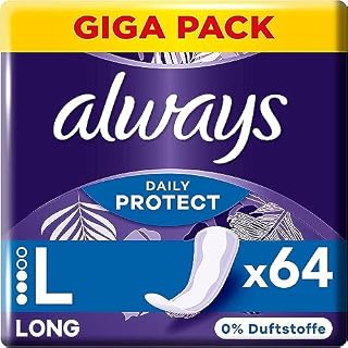 Always Daily Protect damskie długie wkładki (64 wiązania), gigapack, bez zapachu