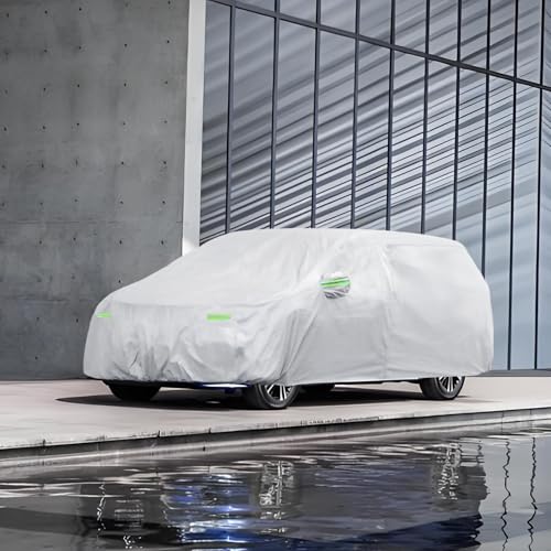 Image of Car Cover Custom Fit for Honda Odyssey Minivan 1999-2026, Migaven Waterproof Full Exterior Cover Sun Rain Protection with Door Zipper and Cotton Lining, Silver