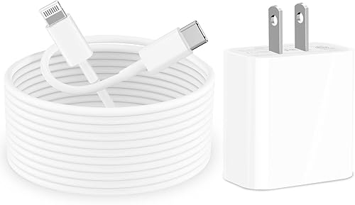 Cargador rápido para iPhone, DESOFICON de 20 W, PD tipo C, cargador de pared rápido, enchufe de viaje con cable de sincronización de carga rápida