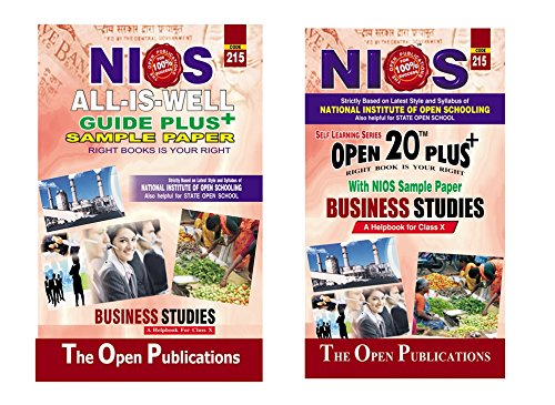 ( BUY ONE GET ONE ) NIOS TEXT 215 BUSINESS STUDIES 215 NIOS ENGLISH MEDIUM ALL IS WELL GUIDE PLUS + SAMPLE PAPER AND GET Absolutely Free (One NIOS 215 BUSINESS STUDIES OPEN 20 PLUS -Contains Important, Very Important, Most Important Question With Answers With NIOS Sample Paper Worth Rs.60/-) [Paperback] [Jan 01, 2017] EXPERT AND PERFECT TEAM OF NIOS TEACHERS AND PUBLISHERS