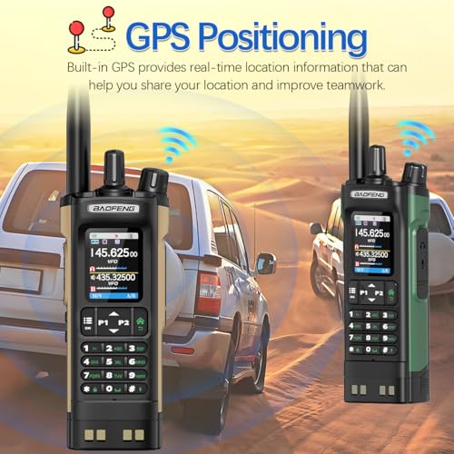 Image of BAOFENG Radio UV32 Ham Radio Handheld 10W Rechargeable Walkie Talkies Long Range UV-32 5RM Two Way Radio NOAA Weather Radio with GPS,APP Programming Copy Frequency 2500mAh Battery USB-C Charging