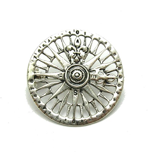 Broche boussole argent 925 Empress, finis les bijoux ternes qui abîment vos pulls