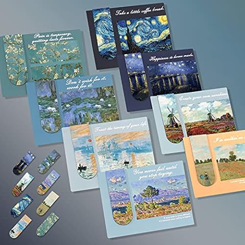 Magnetic Bookmarks Magnet Book Markers Assorted Page Markers Durable Magnetic Page Clips for Women Men and Book Lover (Oil) Cover