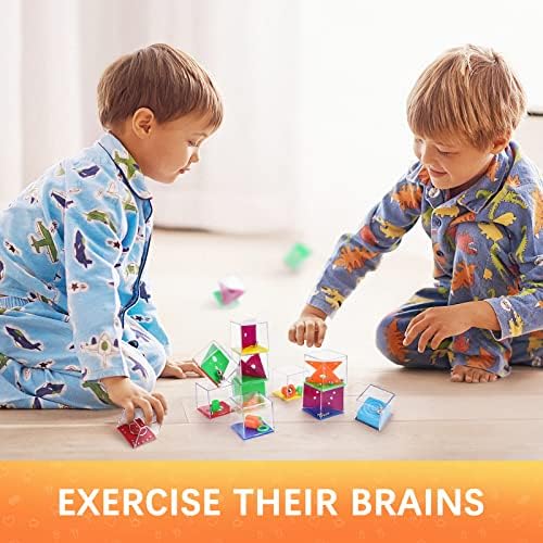 Ucradle Mini Puzzle Box, 24pcs Maze Puzzle Brain Teaser Balance Set Assorted levels of Games Perfect Party Bags Calendar Fillers Birthday Christmas New Year Gift, Children Kids and Teenagers