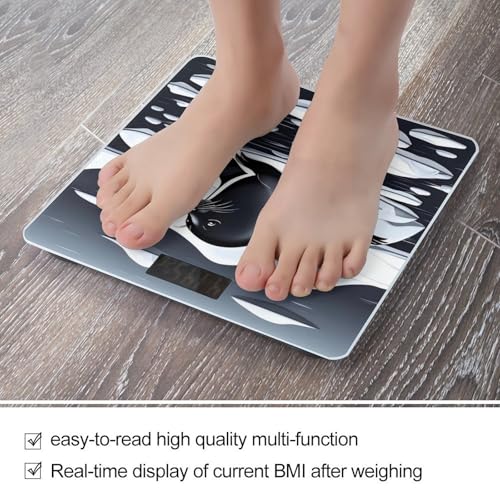 Báscula digital de baño con pantalla LCD y base antideslizante miniatura 5