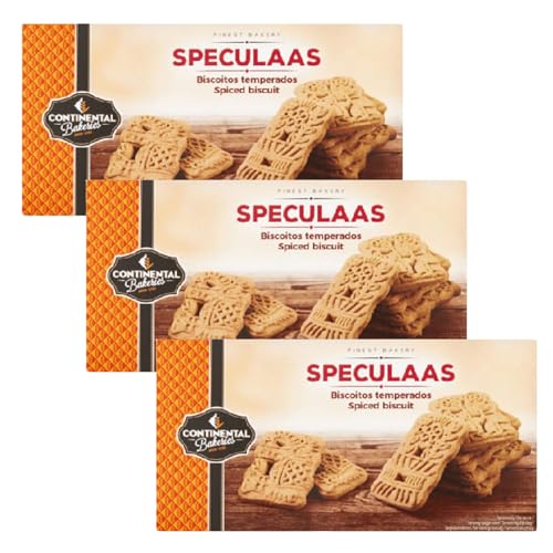 Continental Backeries Speculaas 3 x 450g I Spekulatius aus Holland 1350g I Niederländische Weihnachtskekse I Gewürzspekulatius I Zimt I Sintaklaas I Nikolaus I Winter