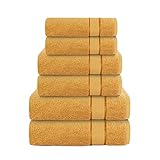 CRAFTBERRY - Bath Towels Set-100% Cotton- 2 Bath Towels, 2 Hand Towels & 2 Washcloths- Large, Quick