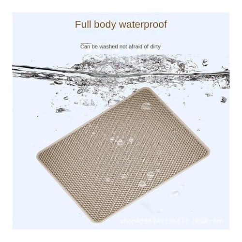 Tapis de litière pour chat double couche gris 45x60 cm - 7