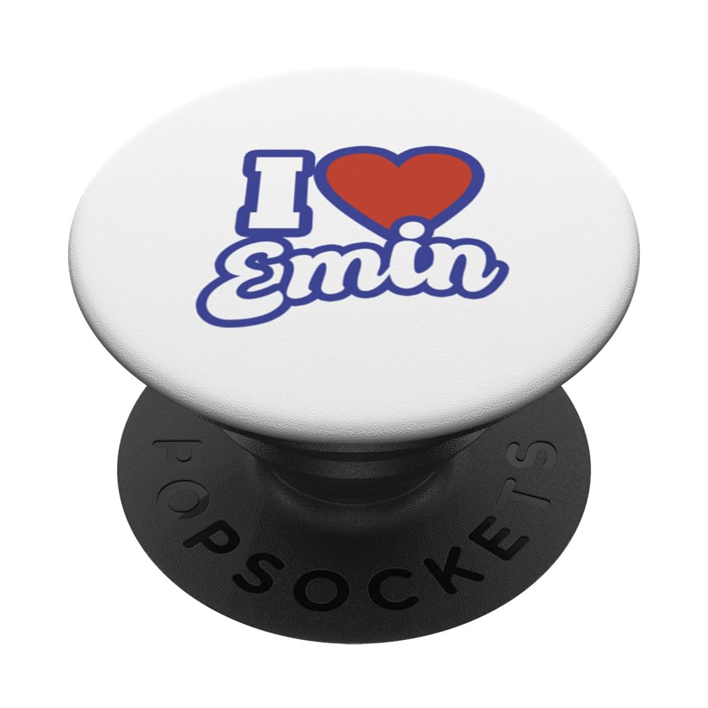 I Love Emin PopSockets Swappable PopGrip, Black