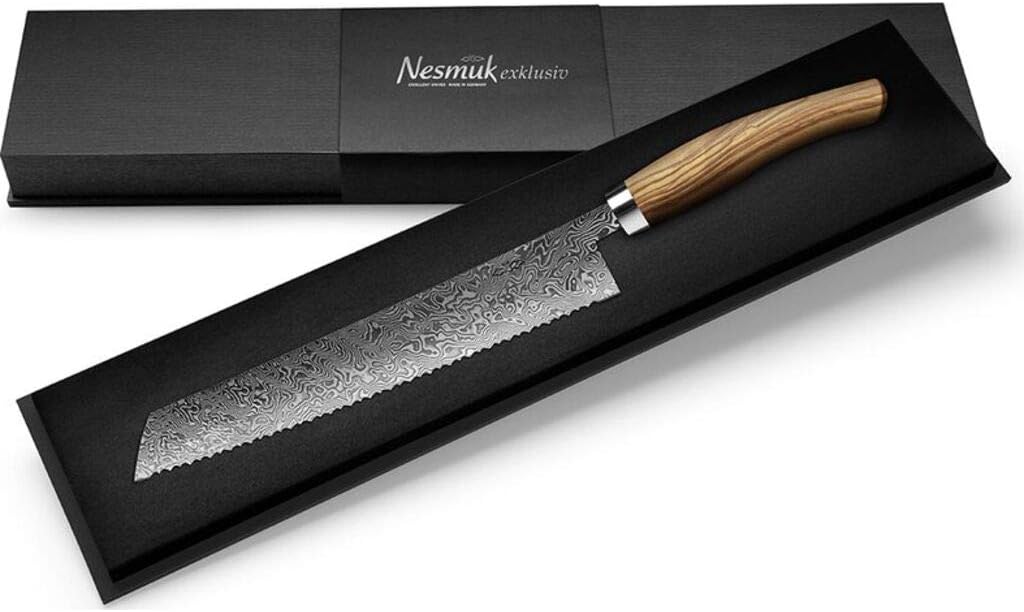 Nesmuk Exklusiv Bread Knife 270 MM - Olive Wood