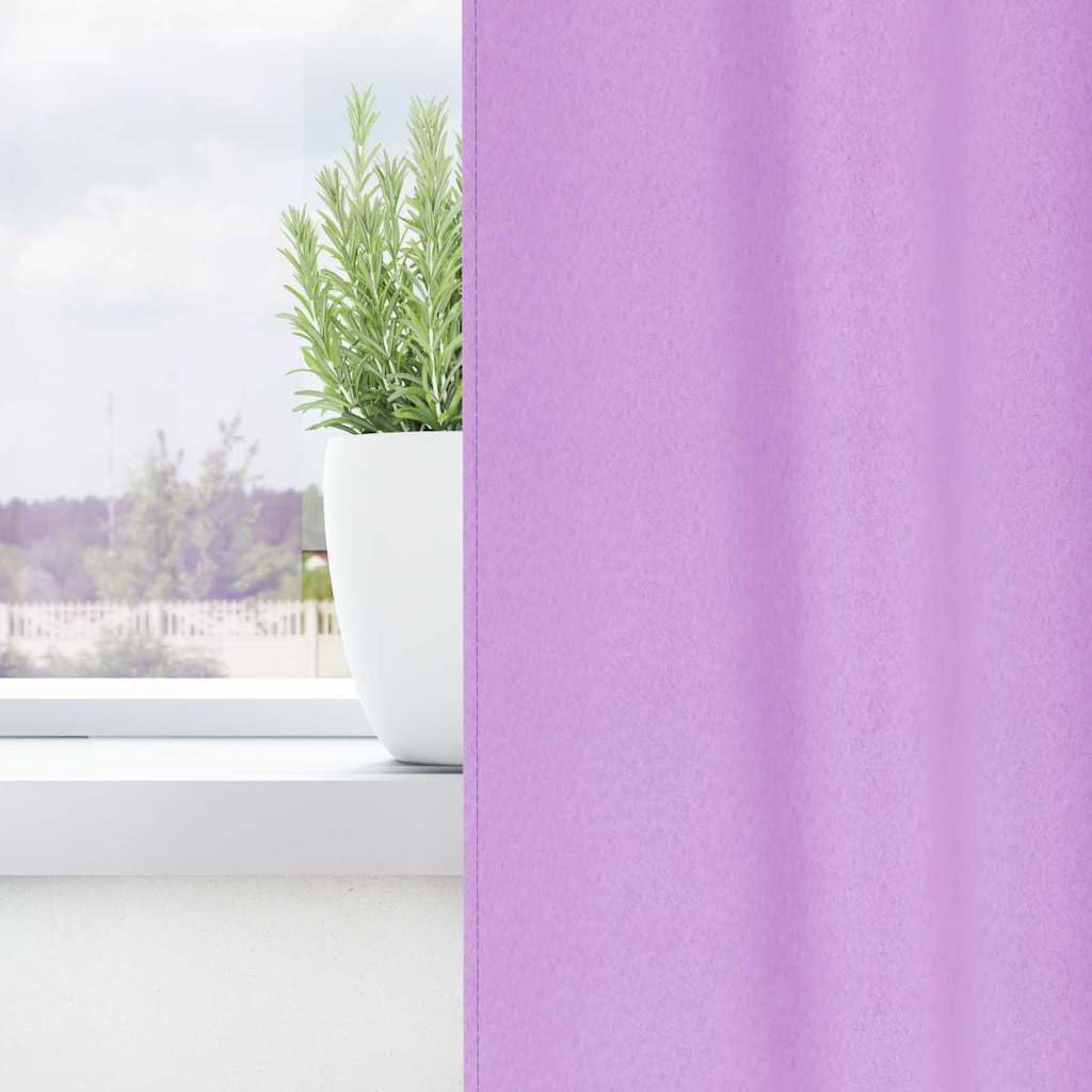 Verdunkelungs-Vorhänge mit Ringen, Polyester 140 x 140 cm, 2-teilig lila, Blickdicht, für Wohnzimmer Schlafzimmer Kinderzimmer, vielseitige Aufhängung, Sichtschutz, Lichtregulierung