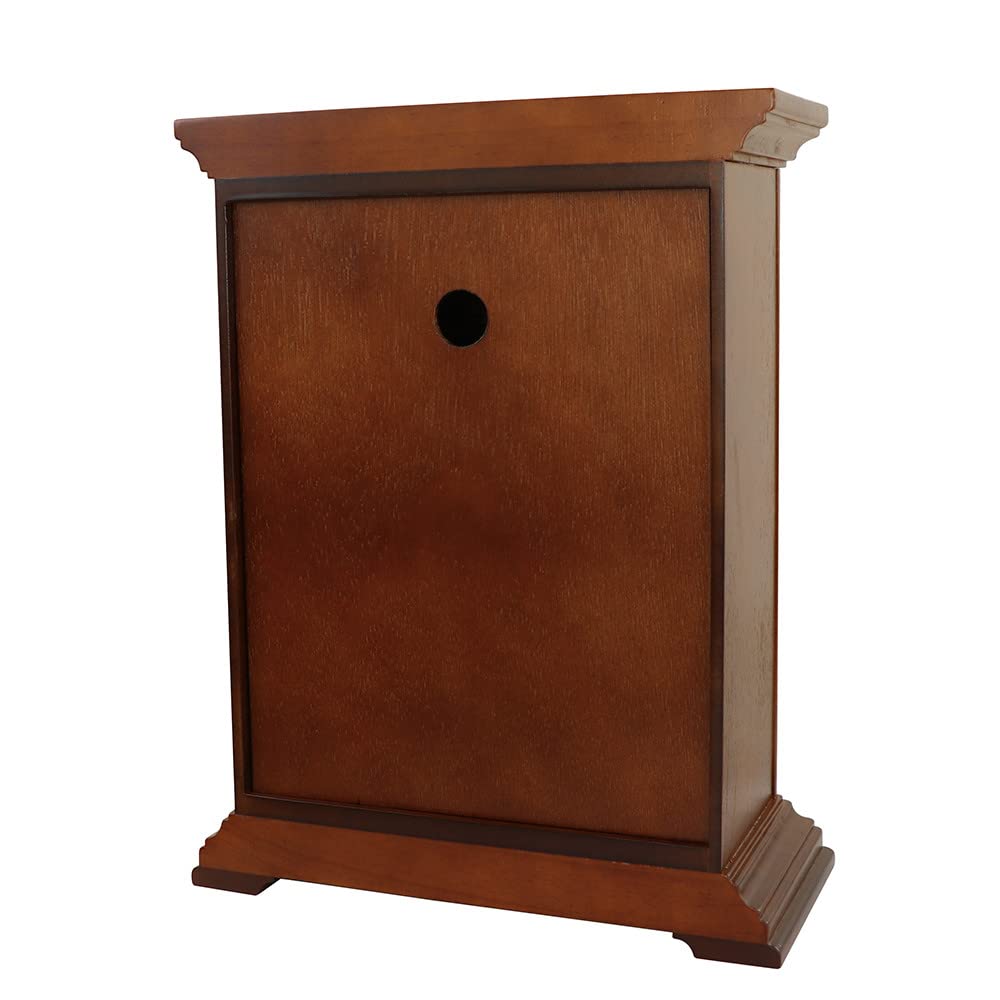 PRIM Orologio da tavolo, marrone, pendolo in legno, motore a passo al quarzo, quadrante decorato