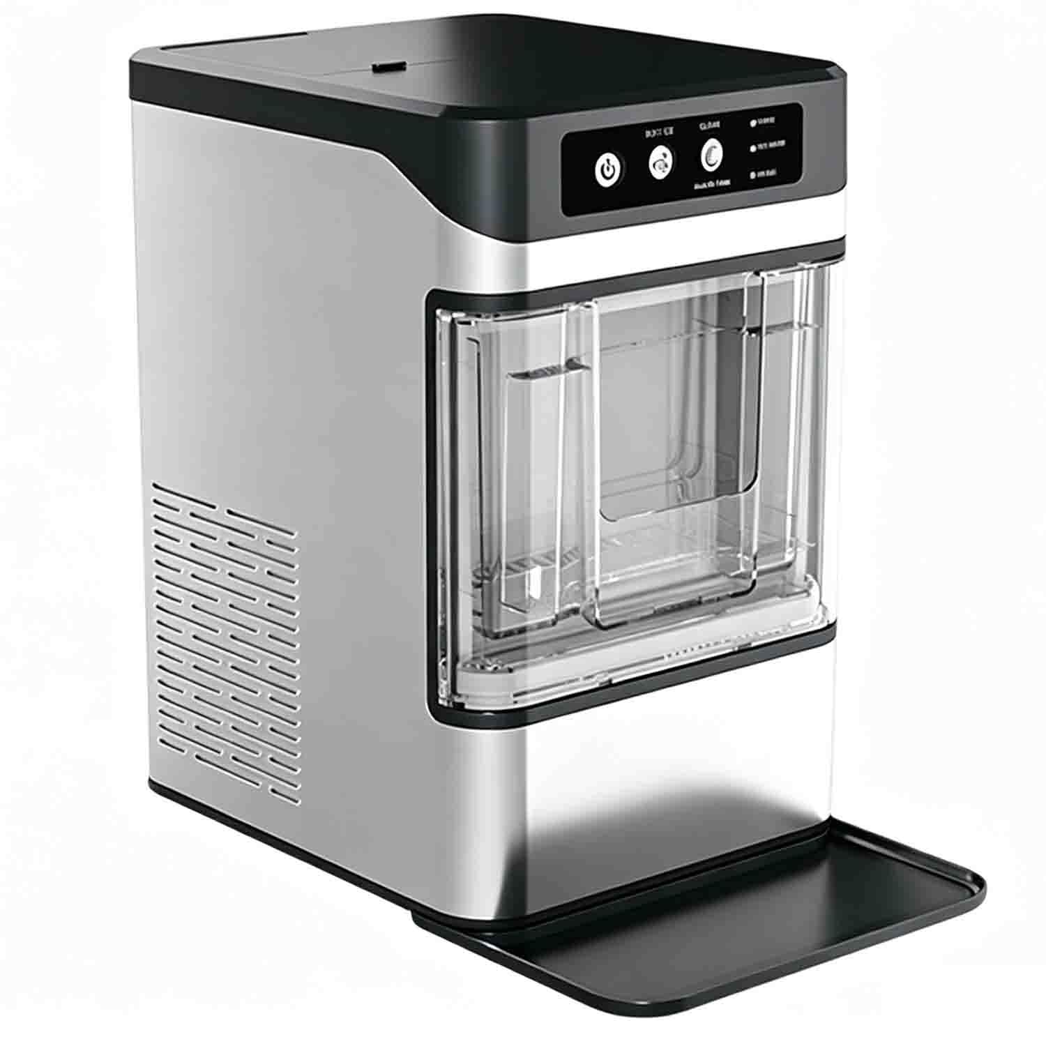 GLBMXDD Fully Automatic Ice Maker, Tank Ice Maker, Self-Cleaning Pellet Ice Machine Ready in 10-15 min, Nugget Ice Machine for Kitchens/Home/Office/Bars Standard