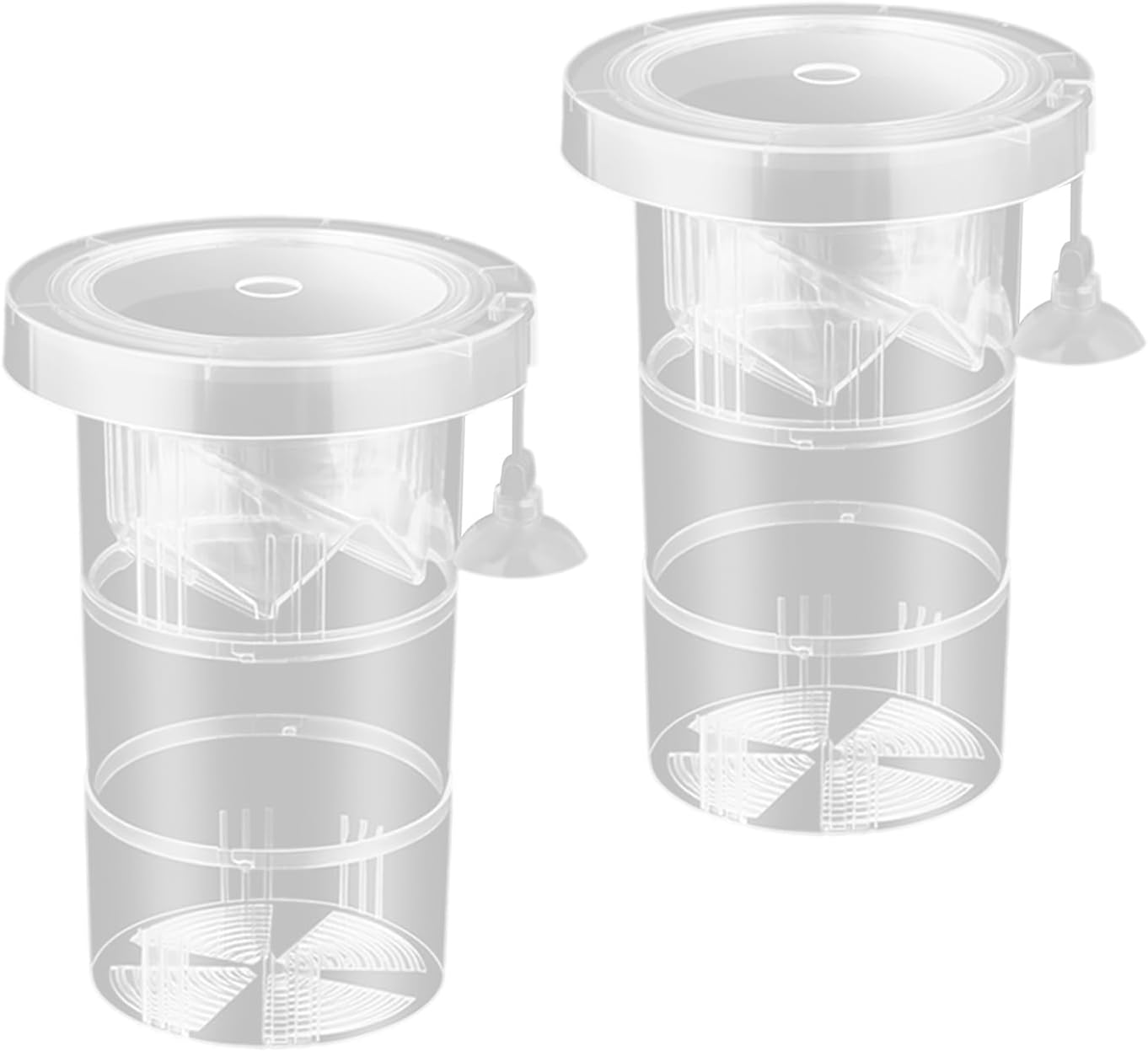2PCS Floating Aquariums Breeding Box for Safe Fish Spawning and Fry Protections Reusable Nursery Divider