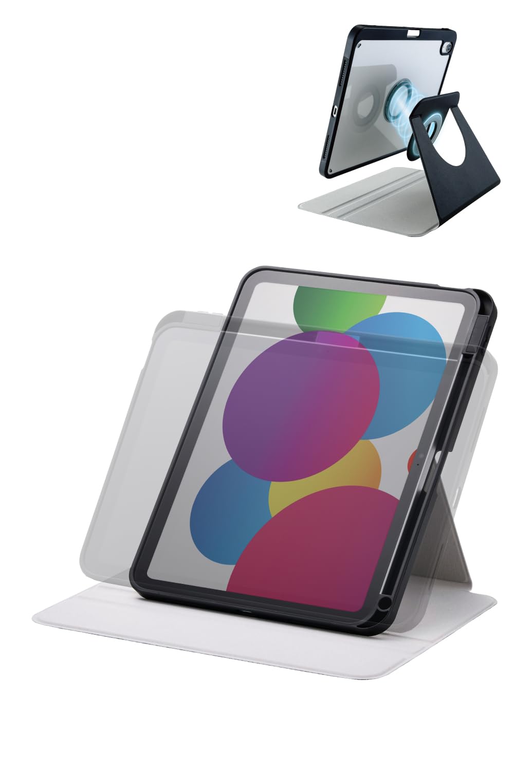 専用　iPad ZENIX DESIGN TECH iPad ケース 360度回転 フィルム付き