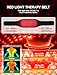 Medisana 3-in-1 Red Light Therapy Belt, Cordless & Portable Infrared Red Light Therapy for Body with Red Light/Pulse/Heat/Vibration - 660nm/850nm for Back Pain Relief (Small)